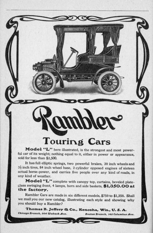 1904 Rambler Auto Advertising